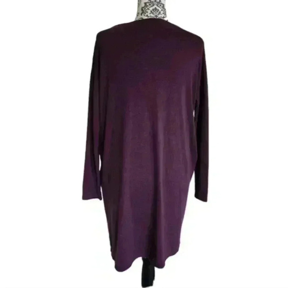 Aritzia Wilfred Free Gail Dress Long-sleeve V-neck Purple Normcore Women's S - Picture 3 of 12